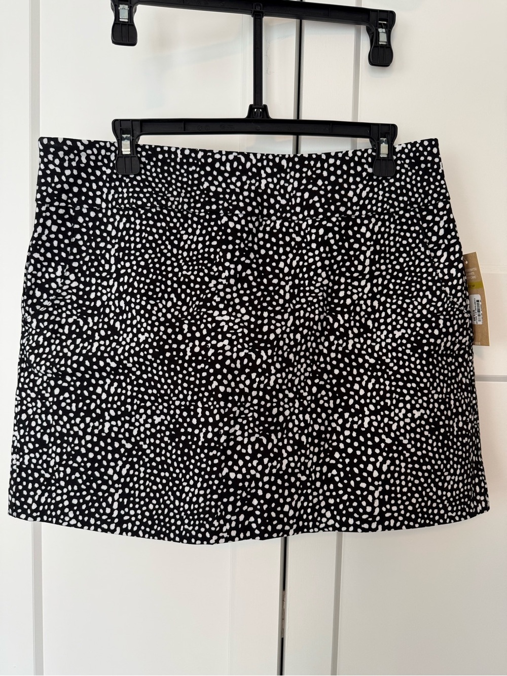 Black and White Polka-Dot Skort